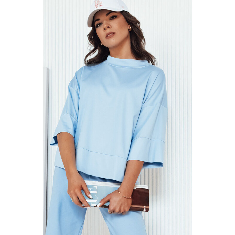 BASIC Svetlomodré oversize tričko CHARMA RY2474 50296873