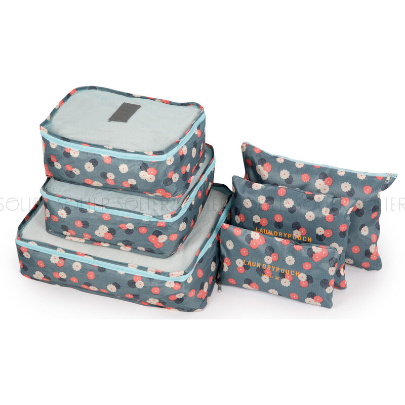 BASIC Svetlomodrá kvetinová sada organizérov do kufra SA55) 45893400