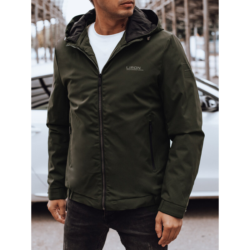 BASIC Tmavozelená pánska prechodná bunda s kapucňou TX4888 58359641