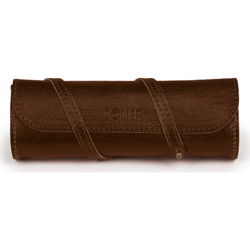 Solier Hnedé kožené púzdro na perá SA52 DARK BROWN) 45893402