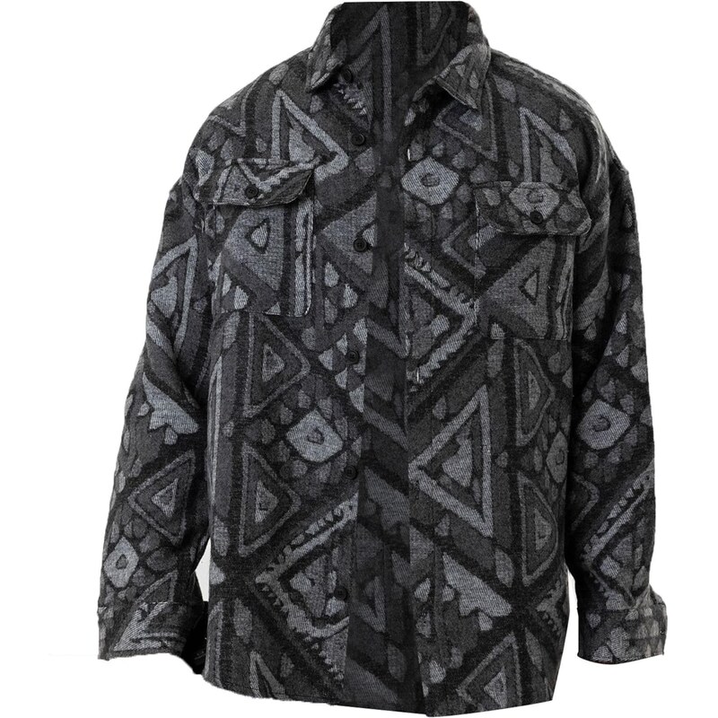 Dandalo Košeľa tmavosivá / sivá melírovaná / čierna 63087345