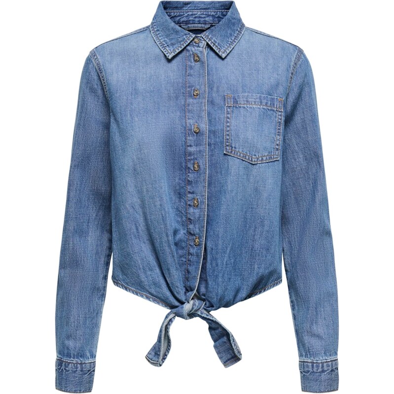 ONLY Blúzka ONLSevigny Lecey modrá denim 62396202