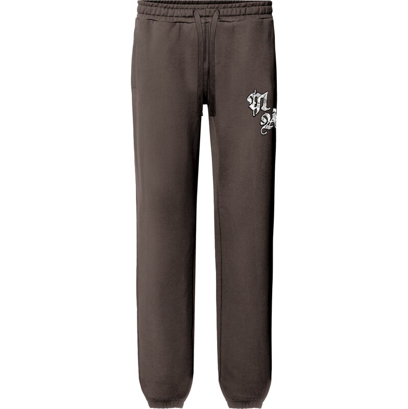 Multiply Apparel Nohavice hnedá / biela 62396117