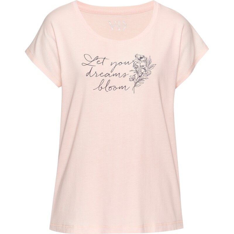 VIVANCE Tričká na spanie pastelovo ružová / čierna 63156516