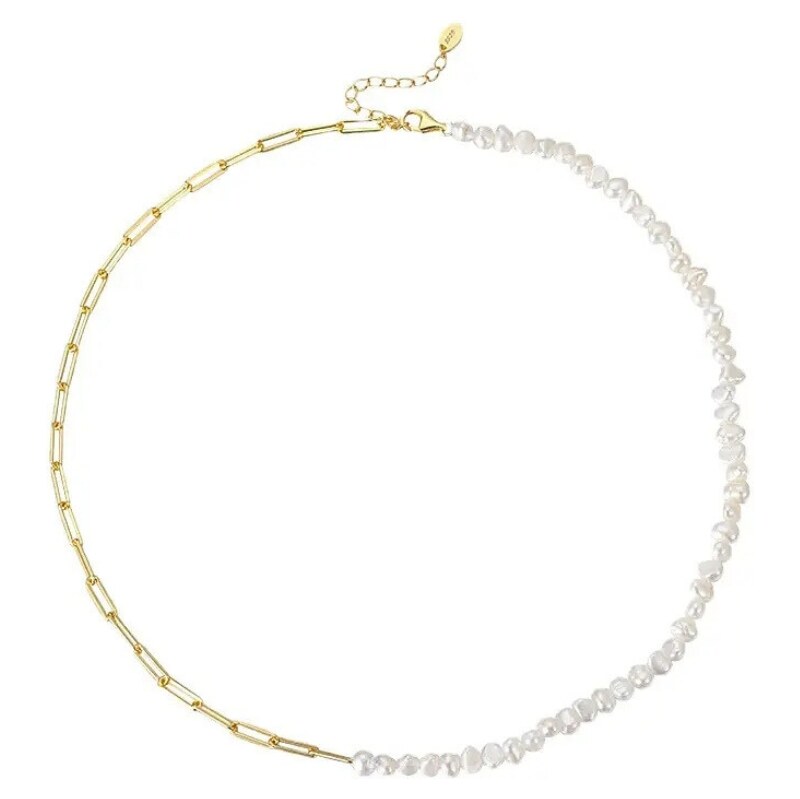 MAJYA Strieborná retiazka s perlami MARGIT pozlátená 11628 64582712