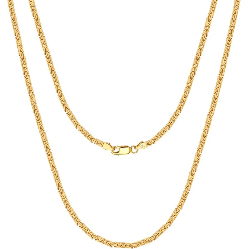 MAJYA Strieborná retiazka ADONIS 55 cm | šírka 2,5 mm pozlátená 11618 64582720