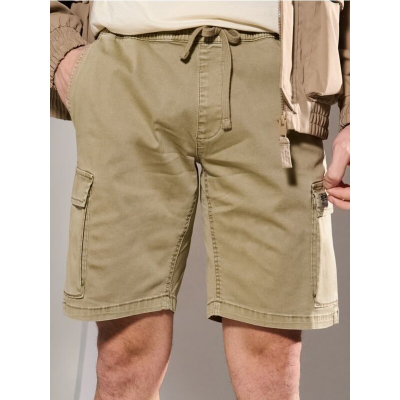 Sinsay - Cargo kraťasy - tmavozelená 65762053