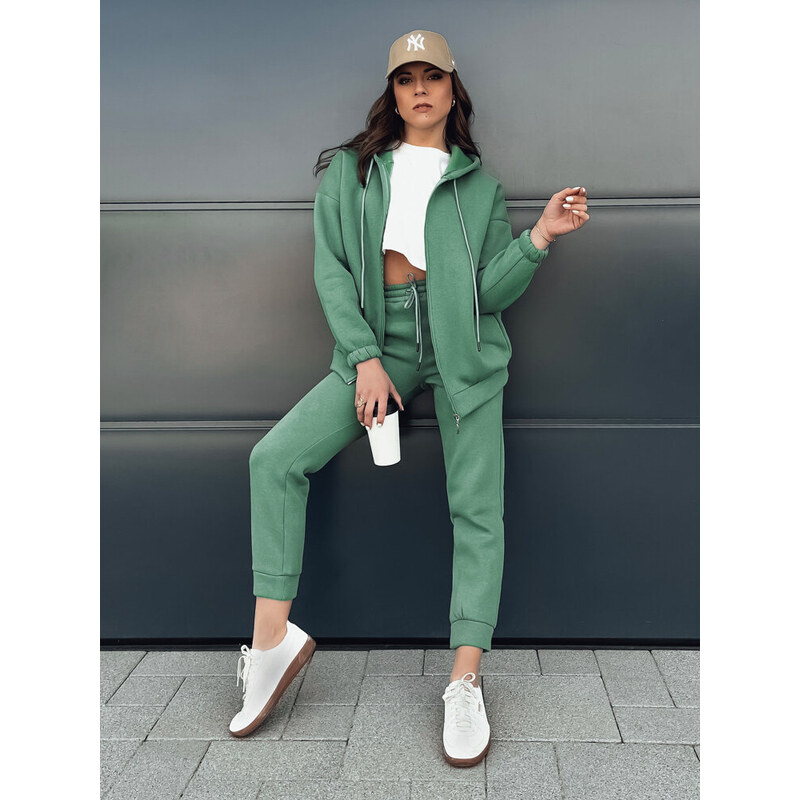 BASIC Zelená teplákovka na zips AMILIA PREMIUM AY0777z 39627287