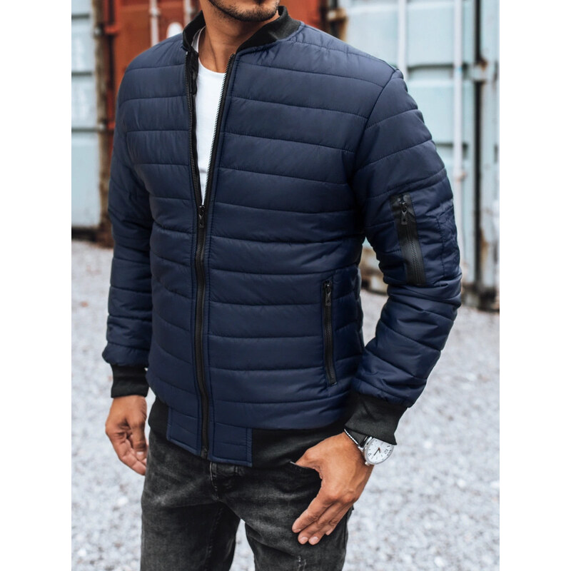 BASIC Modrý prešívaný bomber TX2205z 27030709