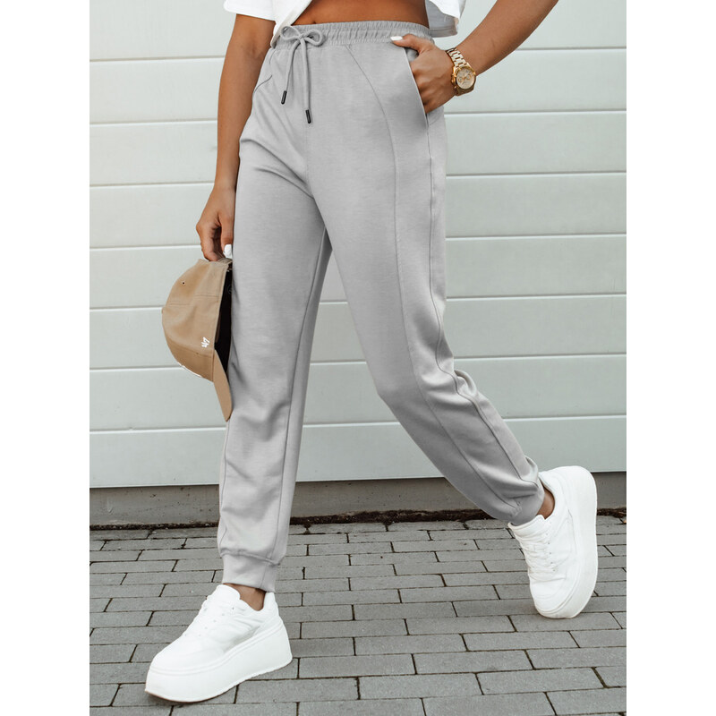 BASIC Dámske svetlosivé tepláky SMILL UY2187 57736323