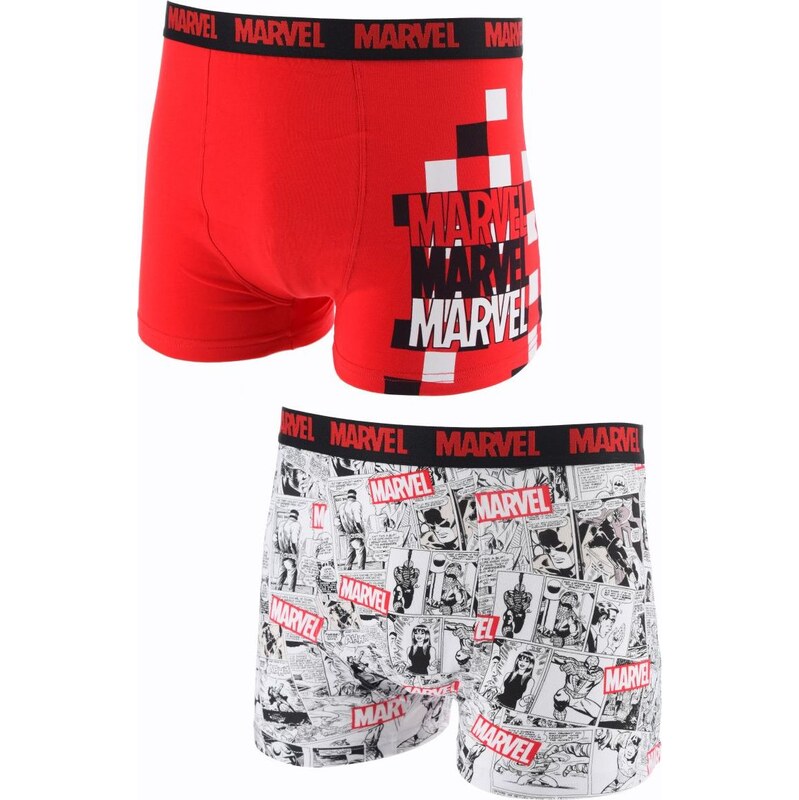 Súprava 2 pánskych boxeriek Marvel - červená/sivá 65151501