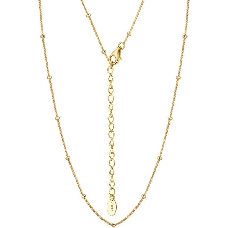 MAJYA Strieborná retiazka DANNY 55+5 cm | šírka 2 mm pozlátená 11580 64582742