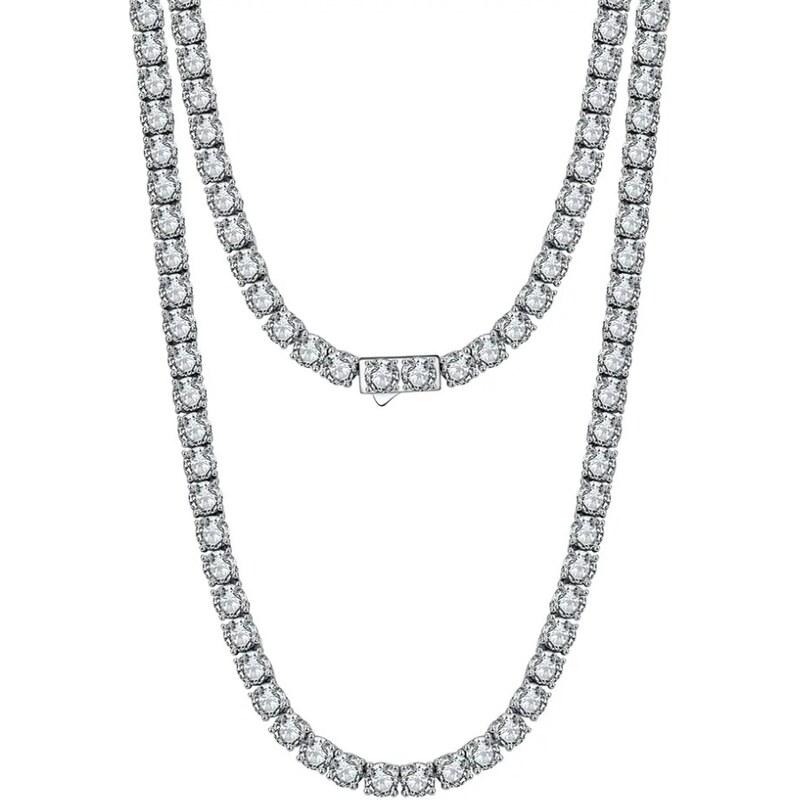 MAJYA Strieborná tenisová retiazka DONE 50 cm | šírka 4 mm 11599 64582431