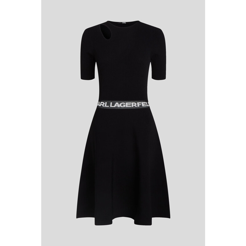 ŠATY KARL LAGERFELD SSLV LOGO KNIT DRESS 50872605
