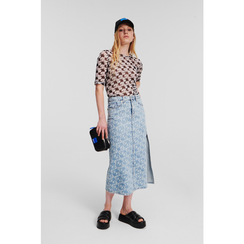 SUKŇA KARL LAGERFELD JEANS KLJ MONOGRAM DENIM MAXI SKIRT 53046800
