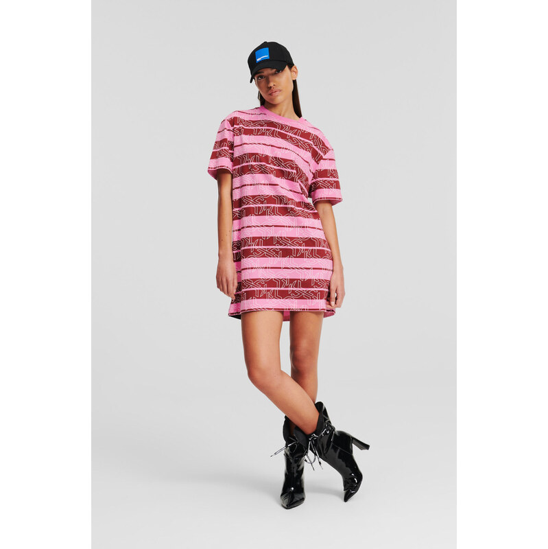ŠATY KARL LAGERFELD JEANS KLJ RELAXED STRIPED TEE DRESS 55485069