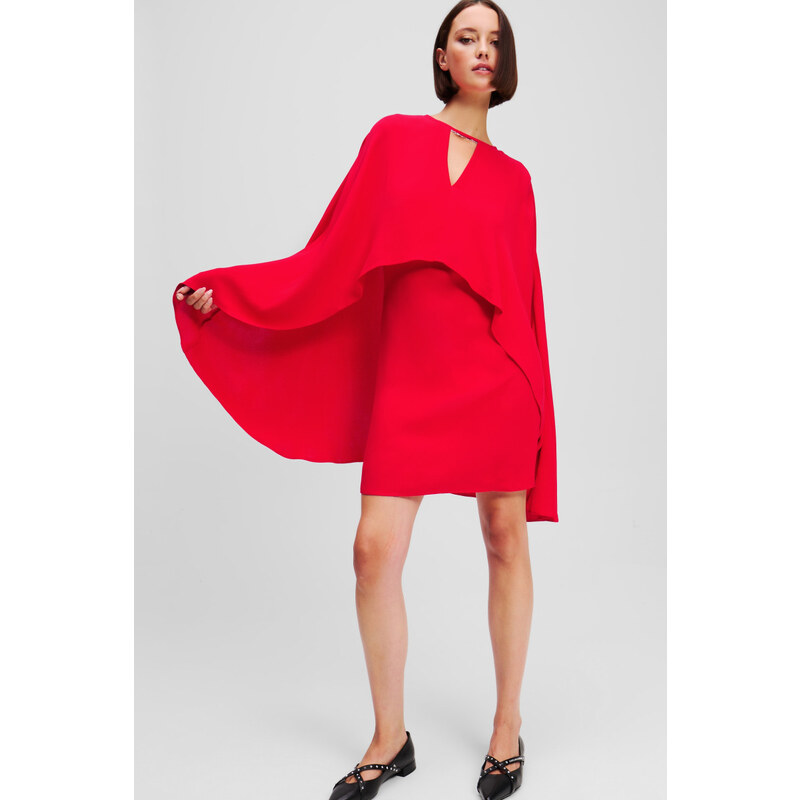 ŠATY KARL LAGERFELD SHORT PARTY CAPE DRESS 62419755