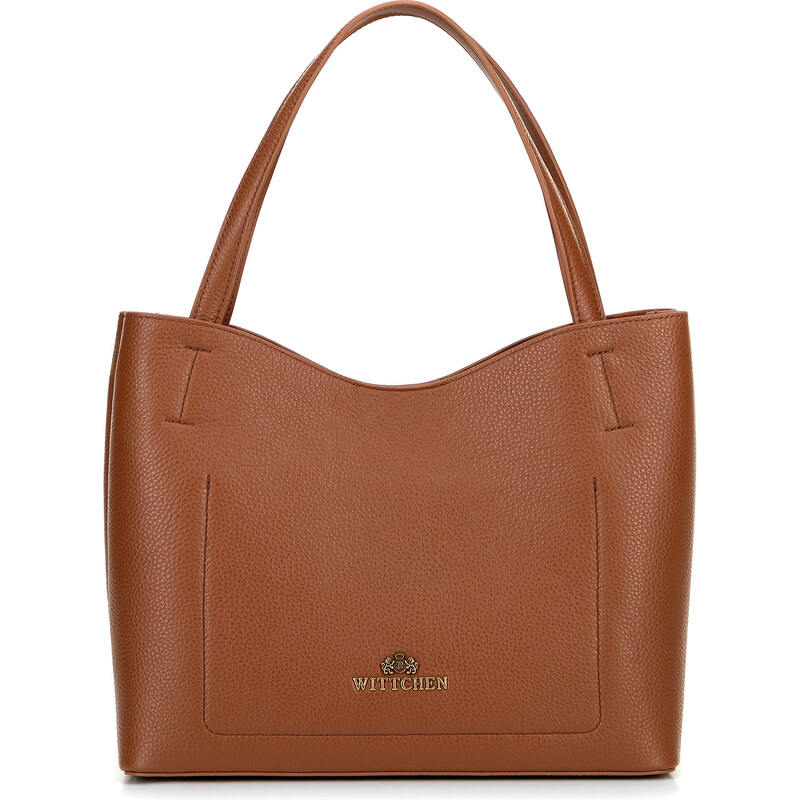 Wittchen Kožená shopperka so sáčikom hnedá 100-4E-219-5 66066376