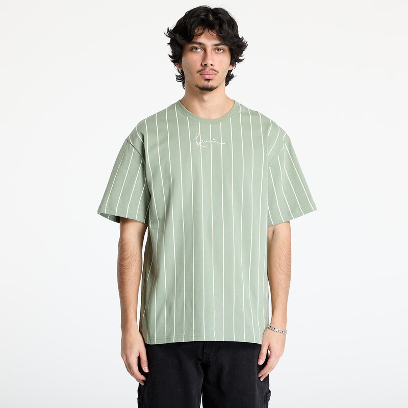 Tričko Karl Kani Small Signature Essential Pinstripe Tee Green L 62423794