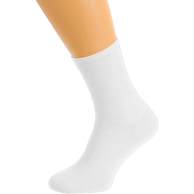 Dámske bambusové ponožky zdravotné biele 5párov 48882610