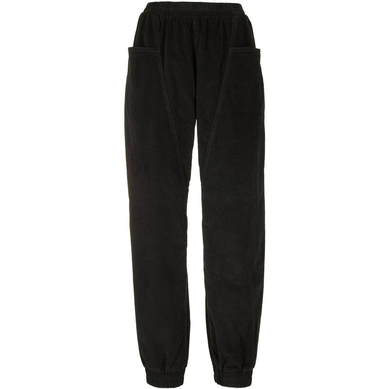 bonprix Kordové nohavice z bavlneného mixu, farba čierna 45900691