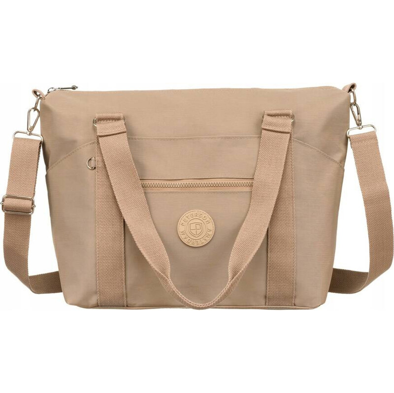 Peterson béžová veľká textilná shopper taška PTN 3302-CO 50296786