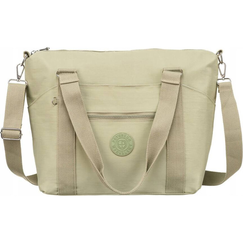 Peterson svetlozelená veľká textilná shopper taška PTN 3302-CO 50296789