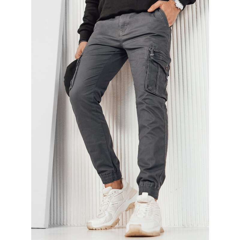 BASIC Sivé cargo nohavice UX4183 49825319