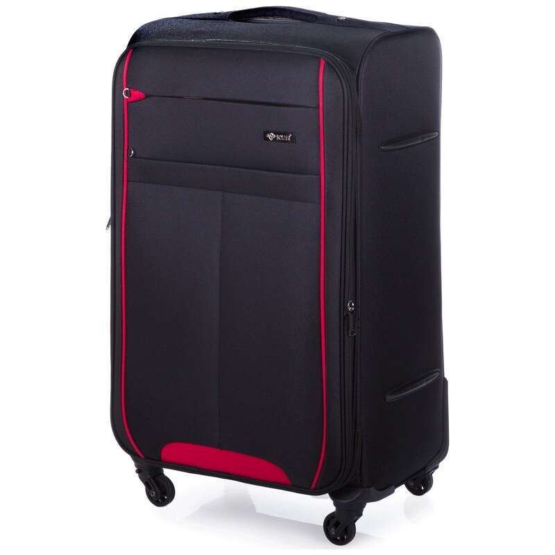 BASIC SOLIER čierny textilný kufor veľ. M STL1311 BLACK/RED M 47888362