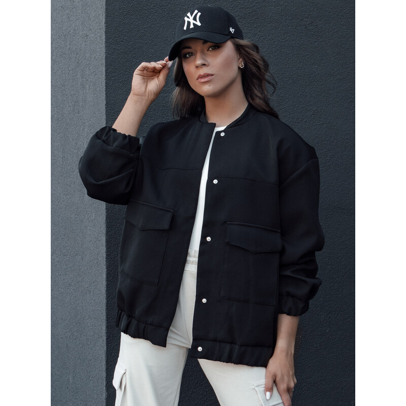 BASIC Čierna voľná prechodná bunda QUESI TY4476 56436948