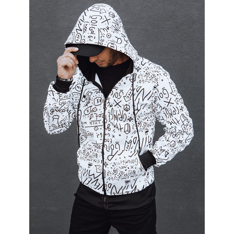 BASIC Biela mikina s celoplošnou potlačou BX5811 56436955