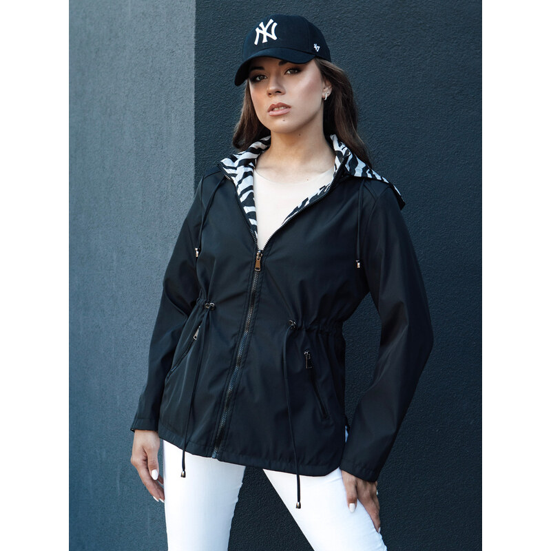 BASIC Čierno-biela zebrovaná obojstranná parka CORMIS TY4419 56436976