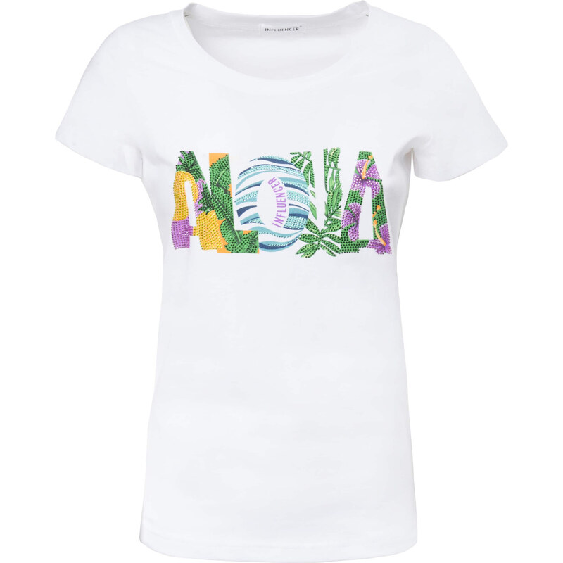 Influencer Tričko Aloha zmiešané farby / biela 62433824