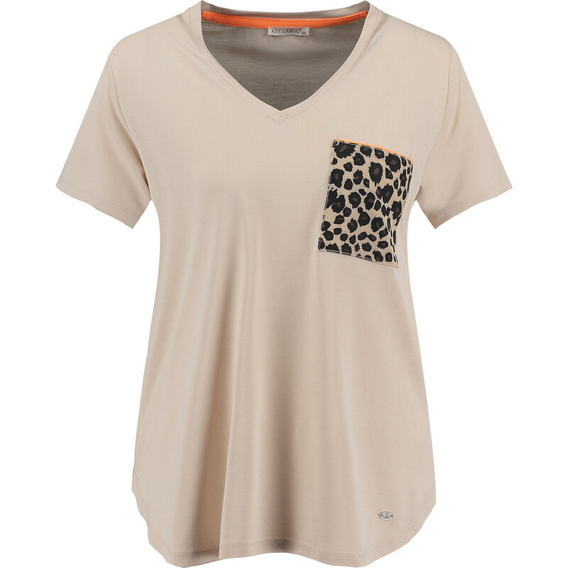 Key Largo Tričko Cat béžová / čierna 63153373