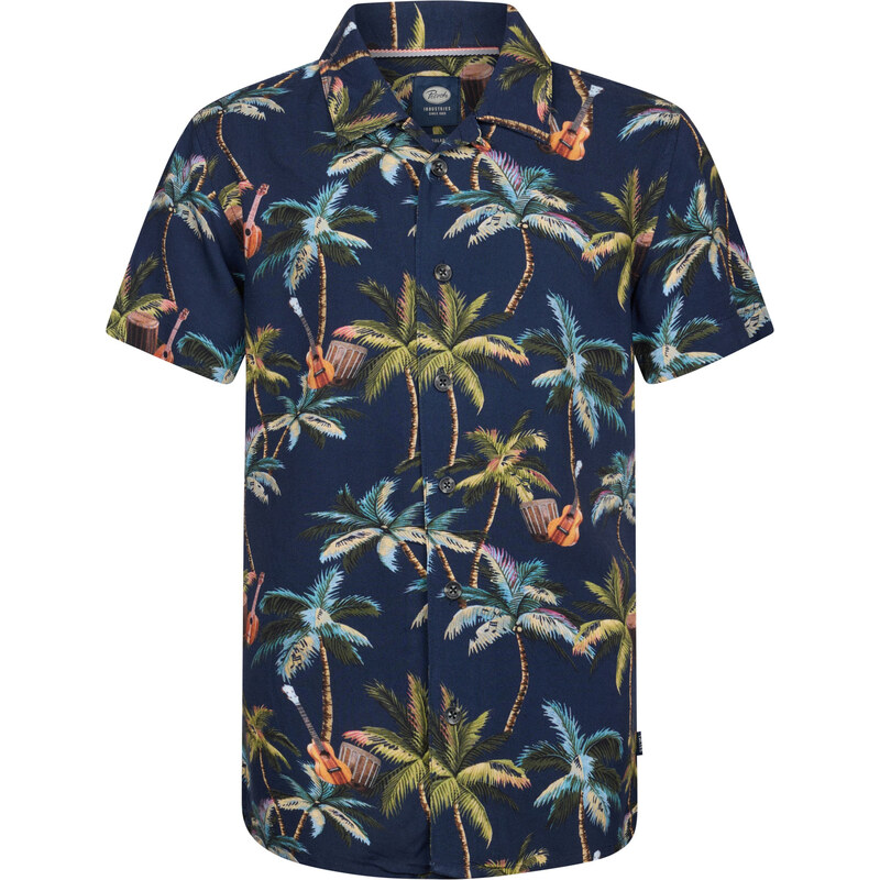 Petrol Industries Košeľa Mojave námornícka modrá / svetlomodrá / 62433946