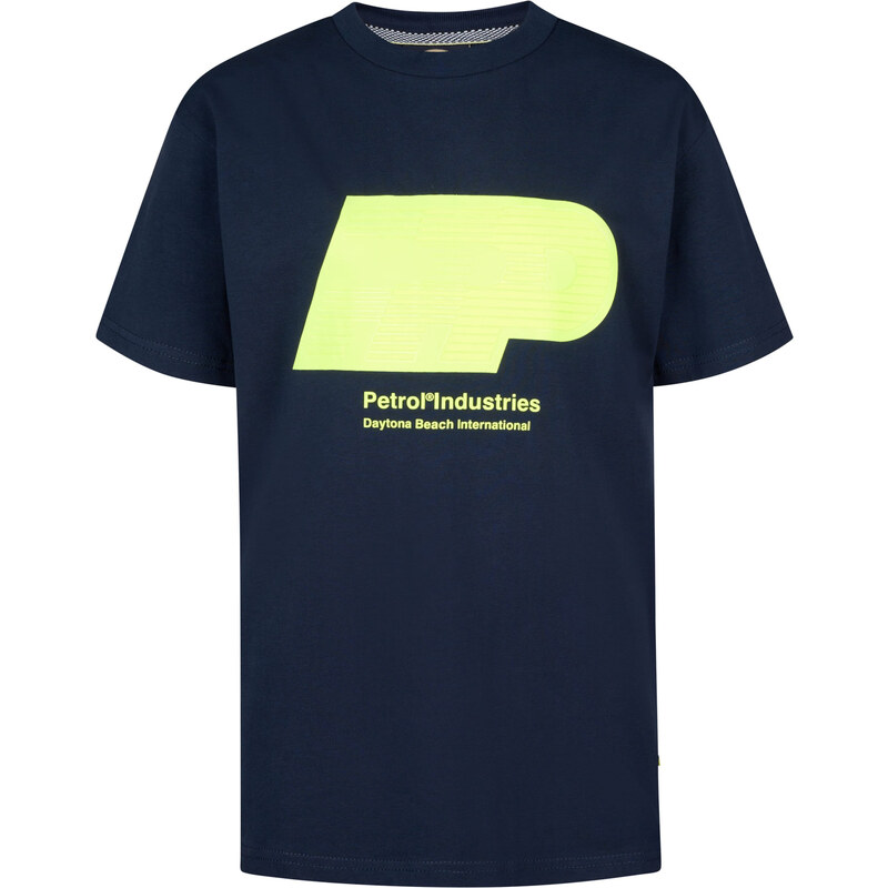 Petrol Industries Tričko Seapearl námornícka modrá / svetlozelená 62433947