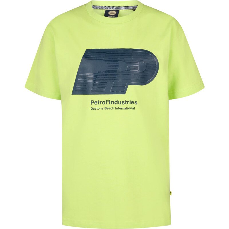 Petrol Industries Tričko Seapearl limetová / čierna 62433950