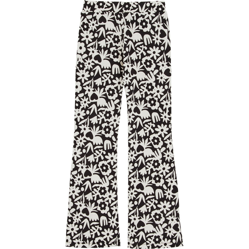 WE Fashion Nohavice čierna / biela 62434174