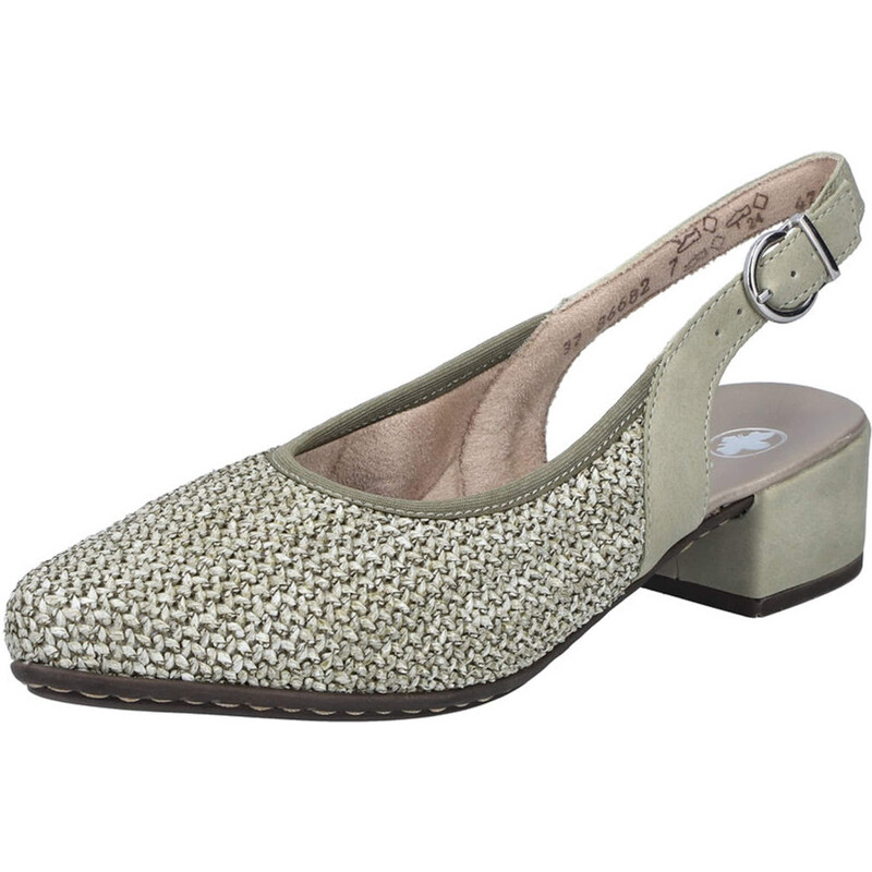 Rieker Lodičky s otvorenou pätou pastelovo zelená 62978213