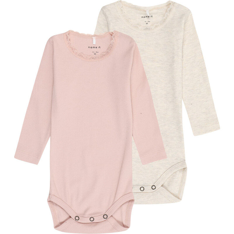 NAME IT Body NBFKab béžová melírovaná / ružová 62434652