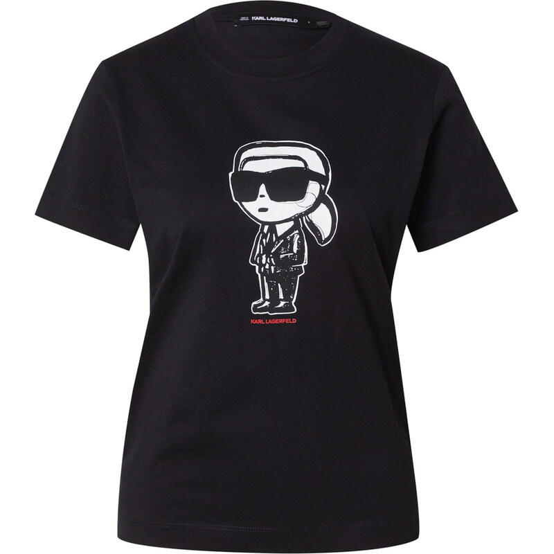 Karl Lagerfeld Tričko Ikon brusnicová / čierna / biela 62434783