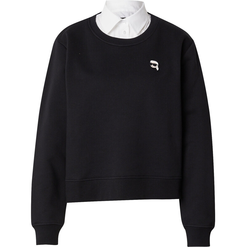 Karl Lagerfeld Mikina IKON čierna / šedobiela 62434831