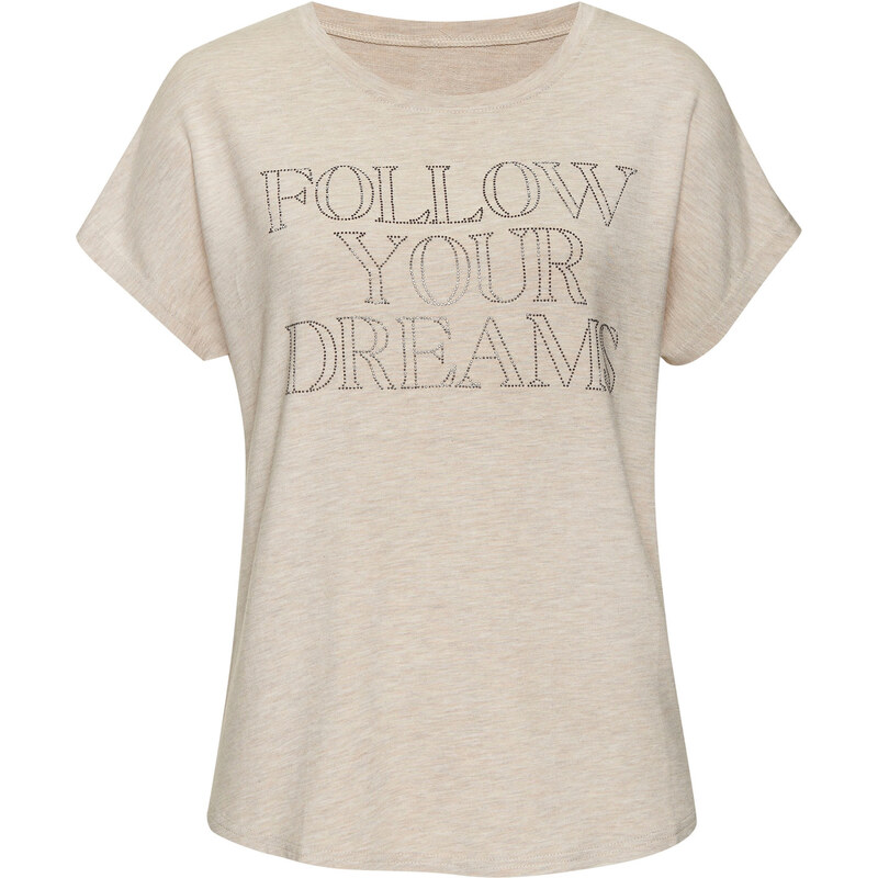 LASCANA Tričko béžová melírovaná / strieborná 62961498