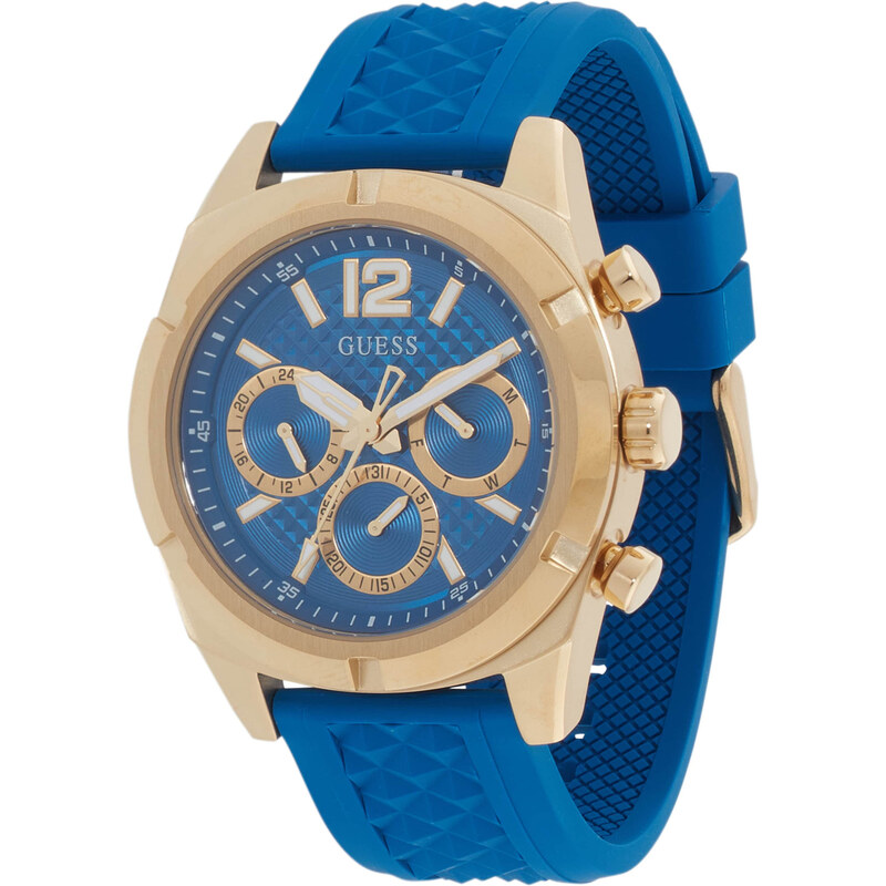 GUESS Analógové hodinky Resistance modrá / zlatá 62434773