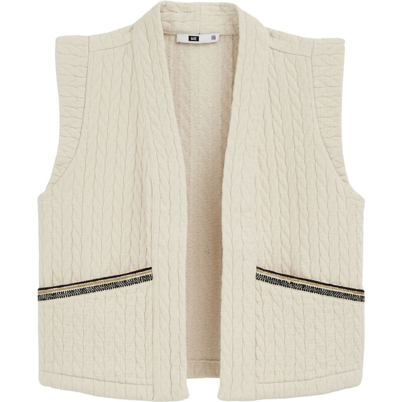 WE Fashion Vesta hnedá / čierna / biela 63157282