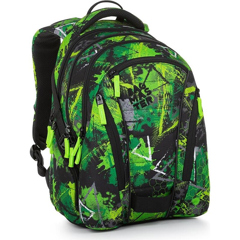 Školský set Bagmaster BAG 23 A Set Green/black/grey 62435005