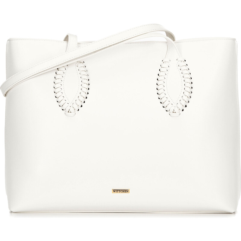 Wittchen Dámska shopperka z ekologickej kože s pletenými akcentmi 66066417