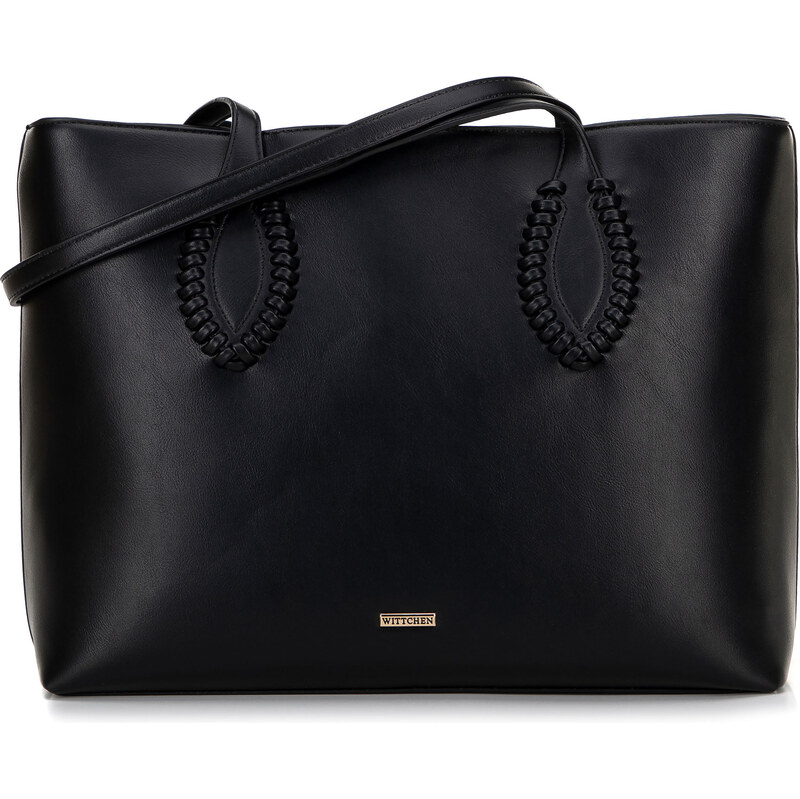 Wittchen Dámska shopperka z ekologickej kože s pletenými akcentmi 66066416