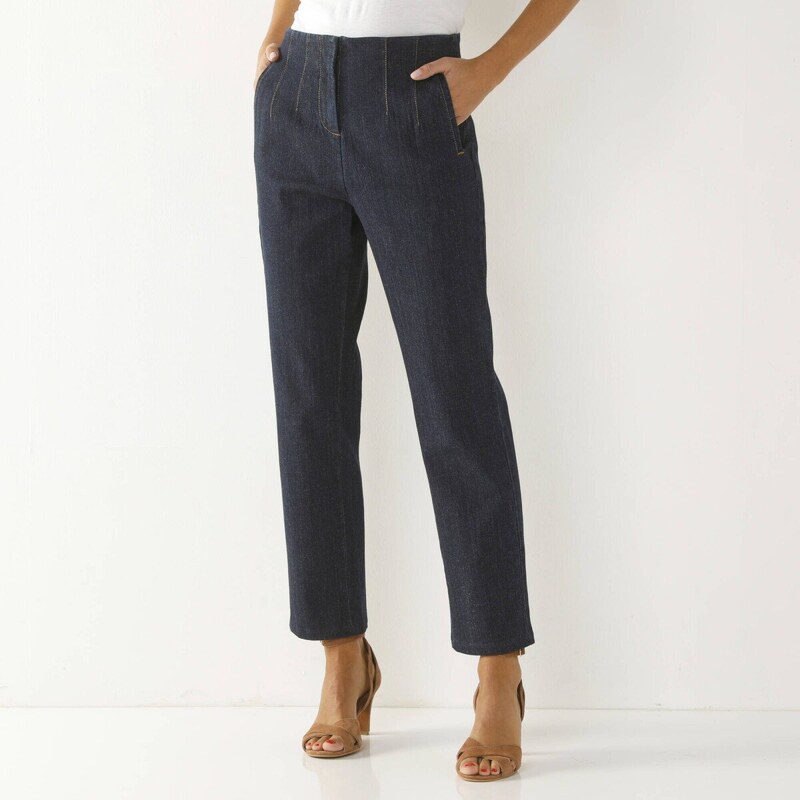 7/8 nohavice s vysokým zoštíhľujúcim pásom tmavomodrá 036 Blancheporte 62445663