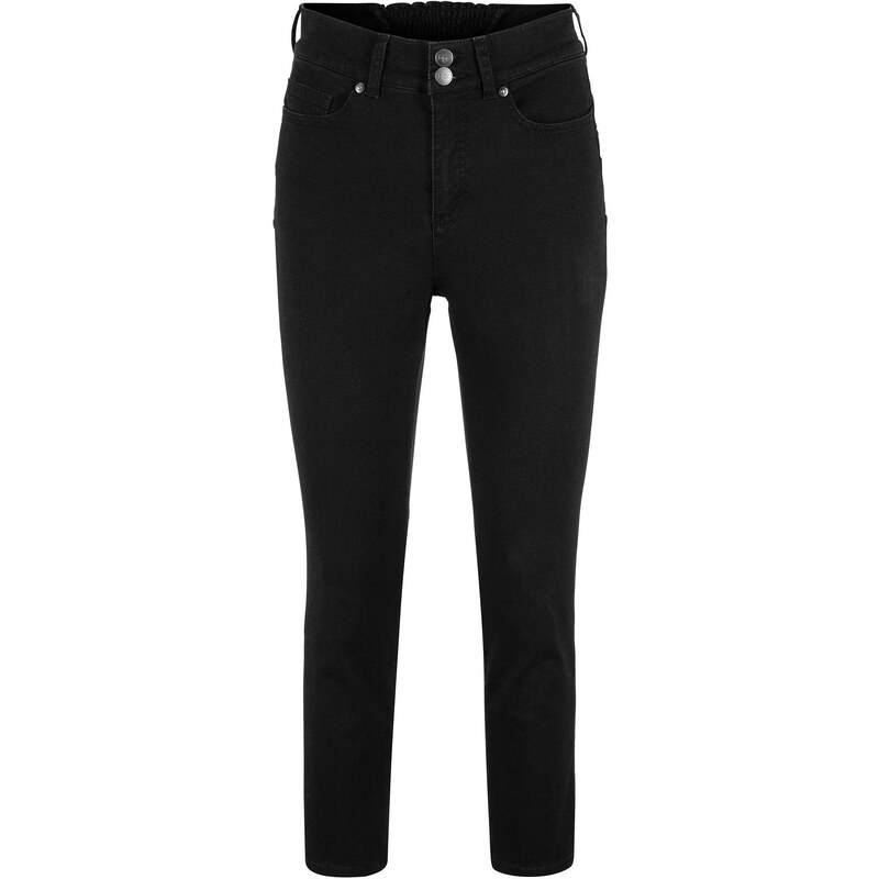 bonprix Slim Fit džínsy, pohodlný pás, Mid Waist, farba čierna 67056605